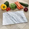 Marmor-Schneidebrett 29x21cm weiß-grau Servierplatte Produktbild-Vorschau 3