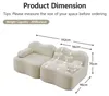 MODFU 2-Sitzer Sofa,Ecksofa mit Armlehnenkissen und Tiefe Produktbild-Vorschau 7