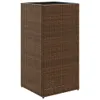 Design Pflanzkübel 2 Stk. Braun 40x40x80 cm Poly Rattan, Produktbild-Vorschau 5