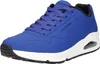 A single blue Skechers sneaker shown from a side-diagonal angle against a white background. Voir les images du produit