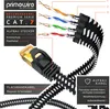 Primewire Flachbandpatchkabel CAT 7 mit Baumwollummantelung Produktbild-Vorschau 3