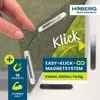 Close-up of a person attaching a magnetic insect screen clip to mesh. Náhľad obrázku produktu