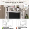 Set di pensili TV Merax con 2 armadi e 2 cassetti, moderno Anteprima dell’immagine prodotto 9