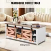 SucceBuy 48" Farmhouse Couchtisch, rechteckiger Tisch mit 2 Produktbild-Vorschau 3