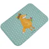 Mr. & Mrs. Panda Badematte Fuchs Blumen - Türkis Pastell - Produktbild-Vorschau 4