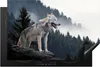 KitchenYeah© Herdabdeckplatte Wolf - Tier - Wald , 81x52cm, Produktbild-Vorschau 1