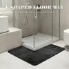 Tapis de bain en forme de L, antidérapant, à haute Voir les images du produit 5