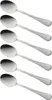 A stack of five silver spoons on a white background. Anteprima dell’immagine prodotto