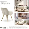 Chaise MARILYN Effet velours style scandinave - crème/or, Voir les images du produit 7