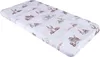 A baby crib sheet with a woodland animal print. Produktbild-Vorschau