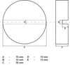 BGS Supporto in gomma per martinetto 75 x 35 mm - 72112 Anteprima dell’immagine prodotto 2