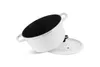 A white pot with a black interior and a glass lid, shown on a white background. Anteprima dell’immagine prodotto