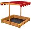 tectake® Sandkasten Emilia 120 x 120 x 120 cm Produktbild-Vorschau 3