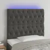 vidaXL LED Kopfteil Dunkelgrau 100x7x118/128 cm Samt -  Produktbild-Vorschau 2