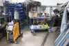 Schwerer Tischwagen 500 kg mit 2 Ladeflächen Zinkblech Typ Produktbild-Vorschau 5