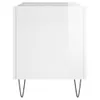 vidaXL Mobile porta dischi bianco lucido 74,5x38x48 cm Anteprima dell’immagine prodotto 5