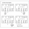 Diagrams showing different wiring configurations for a controller. Náhľad obrázku produktu
