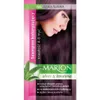 A marketing image for a hair coloring shampoo, featuring a model with colored hair and product details. Anteprima dell’immagine prodotto