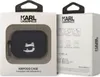 The image shows the retail packaging for a Karl Lagerfeld AirPods Pro 2 case. The front of the box displays the case through a clear window, and the side of the box has product information and diagrams. Produktbild-Vorschau