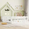 Lit de camp pour enfants avec design de cheminée, barrière Voir les images du produit 5