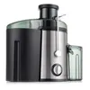 A silver and black electric juicer with a green juice collector is shown against a white background. Podgląd zdjęcia produktu