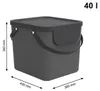 Sistema di selezione del bucato Rotho 40 L Albula in Anteprima dell’immagine prodotto 3