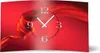 Abstrakt Seide rot Designer Wanduhr modernes Wanduhren Produktbild-Vorschau 1