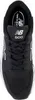 A top-down view of a black New Balance sneaker. Voir les images du produit