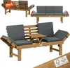 CASARIA® Gartenbank Wetterfest Holz mit Tisch 200x50cm Produktbild-Vorschau 1