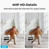A split image showing a child playing with cardboard wings, comparing the clarity of a 4MP camera versus 'Others'. Produktbild-Vorschau