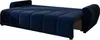 A dark blue sofa bed is shown from a side-angle on a white background. Produktbild-Vorschau