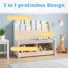 COSTWAY 3 in 1 Bücherregal Kinder mit Sitzbank, Kinderregal Produktbild-Vorschau 4