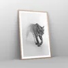 Gerahmtes Poster - Rahmen in heller Eiche - Tiger Monochrom Produktbild-Vorschau 8
