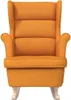 vidaXL Schaukelsessel Dunkelgelb 74x90x102 cm Stoff Produktbild-Vorschau 5
