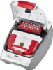 Close-up view of the inside of a vacuum cleaner, showing the dust bag and filter. Podgląd zdjęcia produktu