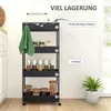 Chariot HOMCOM, étagère de cuisine à 4 niveaux, chariot de Voir les images du produit 4