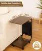 Yorbay Beistelltisch C-Form Couchtisch, Sofatisch 45×30×65 Produktbild-Vorschau 2