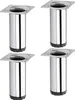 4 Stück Möbelfüße BRAVO Höhe 100 mm (+ 10 mm) Ø 40 mm Chrom Produktbild-Vorschau 1