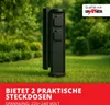 Grafner® Steckdosensäule Schwarz mit 2 Außensteckdosen Produktbild-Vorschau 3