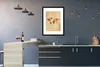 MuchoWow® Gerahmtes Poster Weltkarte - Herz - Braun 60x80 Produktbild-Vorschau 5