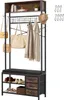 SucceBuy Szafka przedpokojowa 80 x 30 x 180 cm, wieszak na Podgląd zdjęcia produktu 1