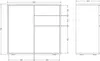 doporro Buffet Commode 80 cm Meuble de Rangement Blanc Mat Voir les images du produit 7