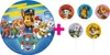 2er Set Paw Patrol Tortenaufleger & Kerzen Geburtstag Produktbild-Vorschau 1
