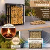 Range-bûches extérieur avec toit 91 × 56 × 117 cm Abri bois Voir les images du produit 5