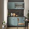 Singleküche Vicco R-Line Blau-Grau 140 cm , AP Marmor, Produktbild-Vorschau 5