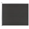vidaXL Zaunelement WPC 175x146 cm Schwarz Produktbild-Vorschau 2