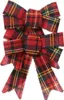 LS-LebenStil 2x XL Weihnachtsschleife Set 17cm Kariert Produktbild-Vorschau 2