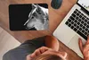 MuchoWow® Mauspad Mousepad Wildlife - Wolf - Schwarz - Weiß Produktbild-Vorschau 3