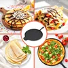 A collage of four images showing food items and a cooking pan. Produktbild-Vorschau