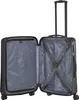 An open black suitcase with a white background. Produktbild-Vorschau
